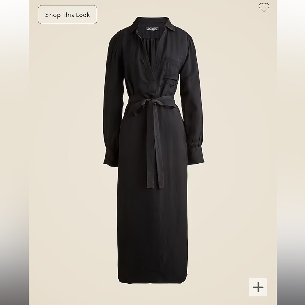 NWT J. Crew Bungalow Dress in Black